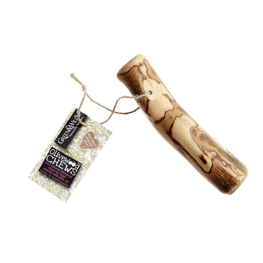 Olivewood Chew - Medium (Green and Wilds) Lili + Mila's Empawrium