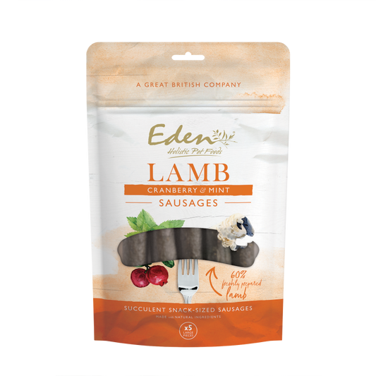 Eden Lamb, Cranberry & Mint Sausages (5 large pieces)