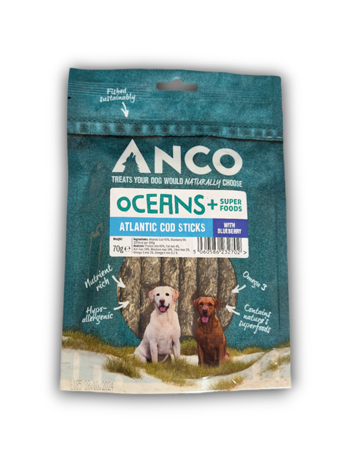 Anco Oceans Atlantic Cod Sticks with Blueberry