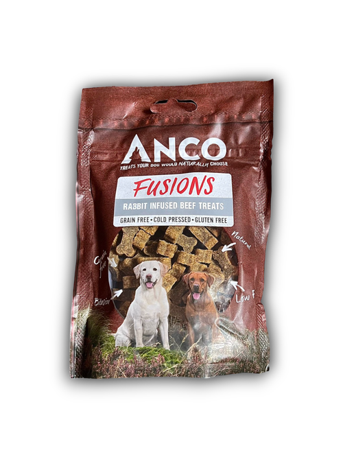 Anco Fusions -  Rabbit Infused Beef Treats 100g (Bagged)