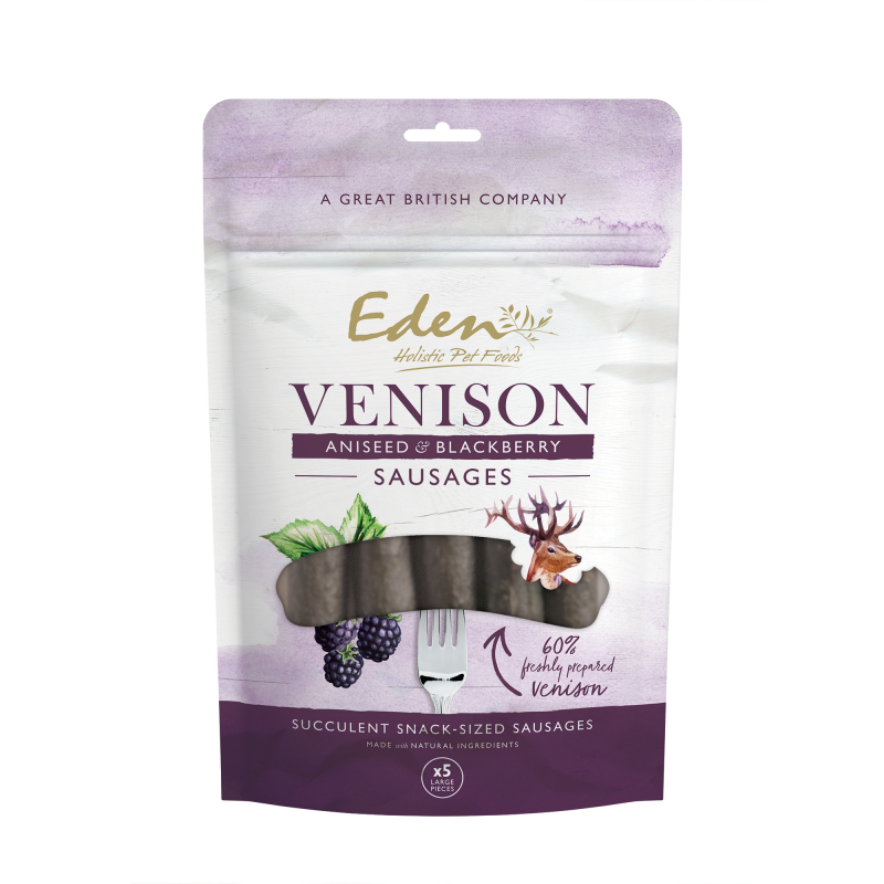 Eden Venison, Aniseed & Blackberry Sausages (5 large pieces)