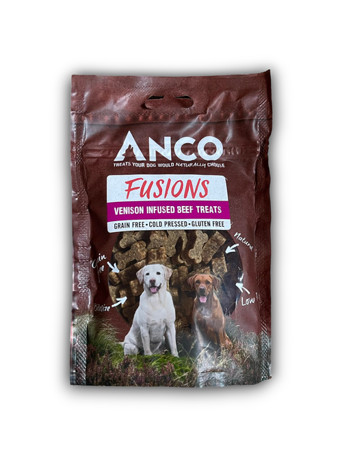 Anco Fusions -  Venison Infused Beef Treats 100g (Bagged)