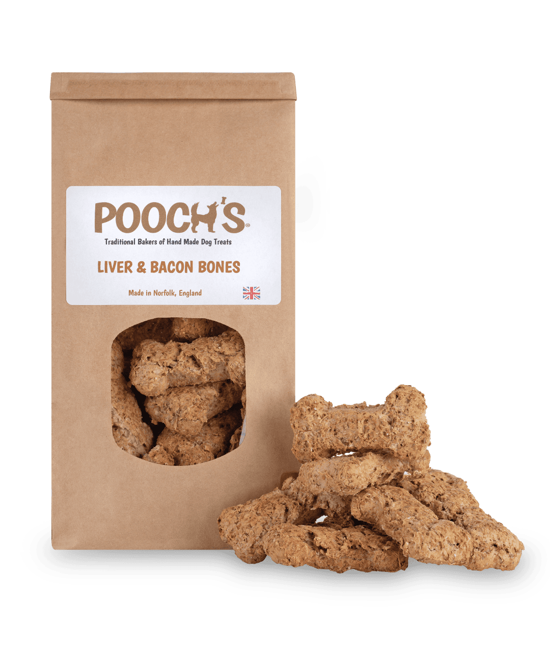 Pooch’s Liver and Bacon Bones (250g)