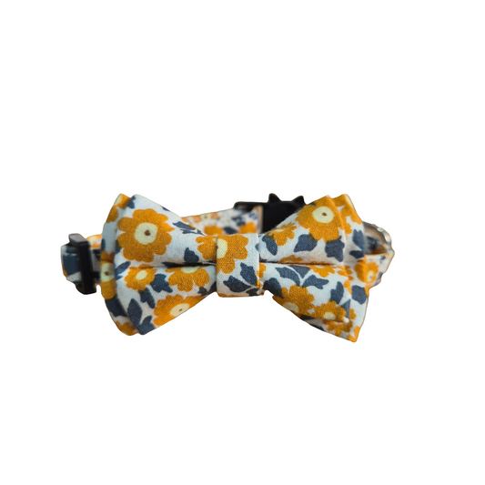 Floral (Mustard) Cat Collar