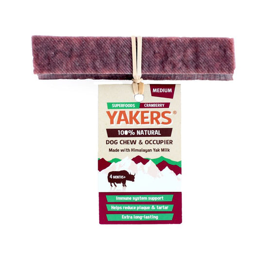 Yakers Medium Chew (Cranberry) Lili + Mila's Empawrium